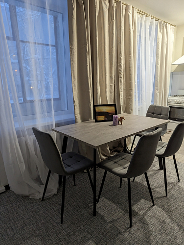 Стол Тринити Лофт 120 32 мм бетон / черный матовый фото покупателя 537