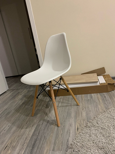 Пластиковый стул Eames PC-015 серо-голубой / дерево фото покупателя 108