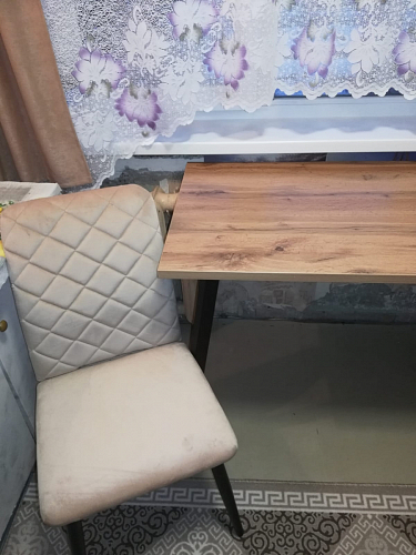 Стол Тринити Лофт 120 32 мм дуб галифакс табако / черный матовый фото покупателя 333