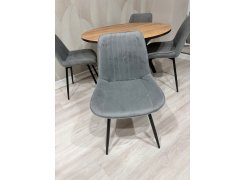 Стул на металлокаркасе Вейв светло-серый (hl 63) / 10К черный каркас фото покупателя 82