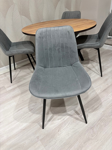 Стул на металлокаркасе Седа К латте / черный фото покупателя 82