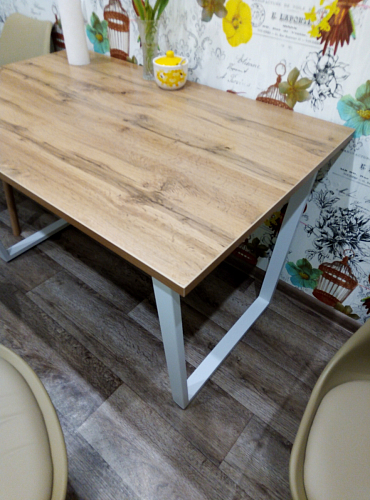 Деревянный стол Лота Лофт 140х80 белый матовый / бетон светлый фото покупателя 69