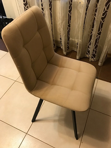 Стул на металлокаркасе Чилли К темно-серый (velutto 32) / черный фото покупателя 618