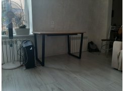 Стол Лота Лофт 140 25 мм черный матовый / дуб вотан фото покупателя 260