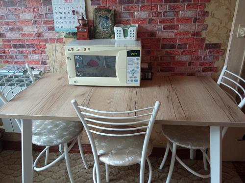 Стол Тринити Лофт 140 25 мм дуб делано темный / белый фото покупателя 144