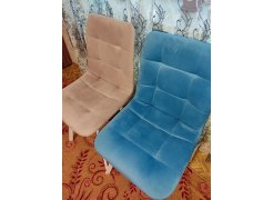 Стул на металлокаркасе Чилли синяя ткань / белый фото покупателя 271