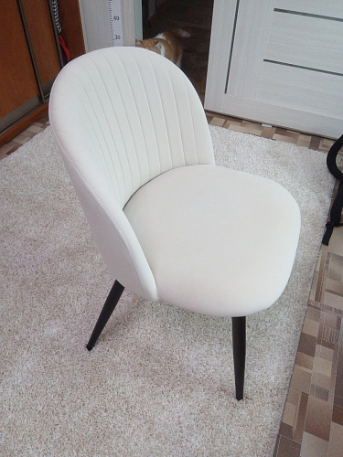 Стул на металлокаркасе Gabi 1 light blue / black / gold фото покупателя 142