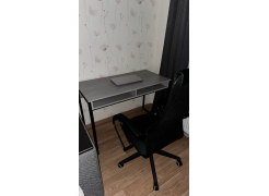 Письменный стол Леон Лофт дуб делано темный / черный матовый фото покупателя 185