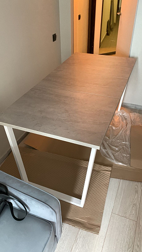 Деревянный стол Лота Лофт 140х80 черный матовый / бетон светлый фото покупателя 696