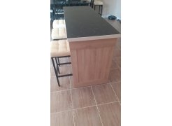 Барный стул Лофт кожзам темно-серый / черный матовый фото покупателя 273