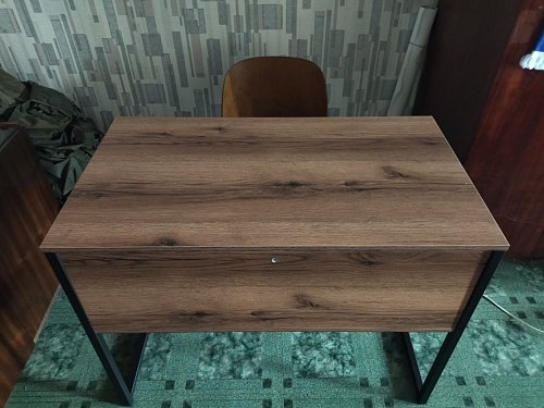 Письменный стол Клер Лофт дуб делано светлый / белый матовый фото покупателя 1