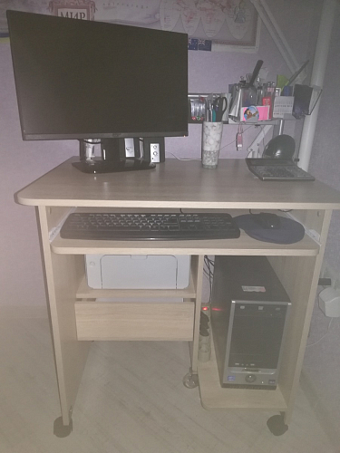 Стол компьютерный КСТ-10.1 бетон фото покупателя 18