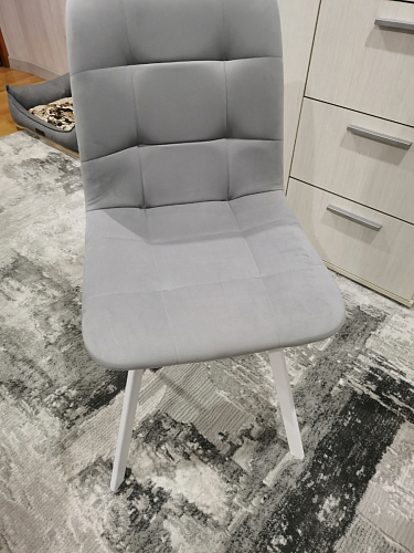 Стул на металлокаркасе Чилли синяя ткань / белый фото покупателя 265