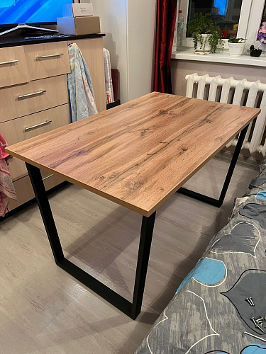 Стол Лота Лофт 120 32 мм бетон / черный матовый фото покупателя 433