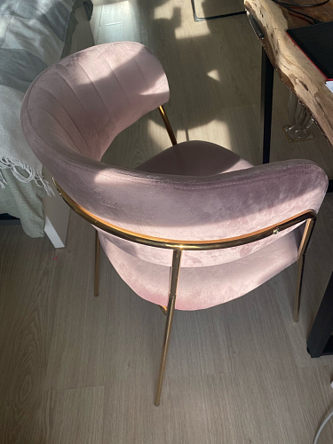 Стул на металлокаркасе Kamelia голубой / голубой / золотой фото покупателя 42