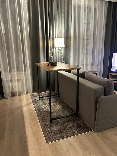 Барная стойка Дилан Лофт 120х40х98 дуб делано темный фото покупателя 89