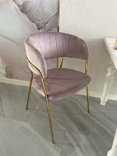 Стул на металлокаркасе Kamelia темно-серый / золотой фото покупателя 70