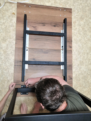 Деревянный стол Лота Лофт 140х80 дуб крафт табачный / черный матовый фото покупателя 637