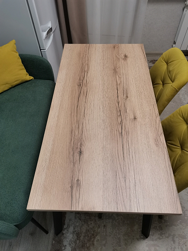 Стол Тринити Лофт 120 32 мм дуб галифакс табако / черный матовый фото покупателя 414