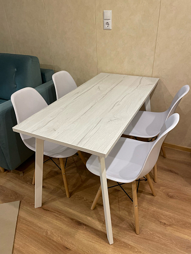 Стол Тринити Лофт 120 32 мм бетон / черный матовый фото покупателя 366