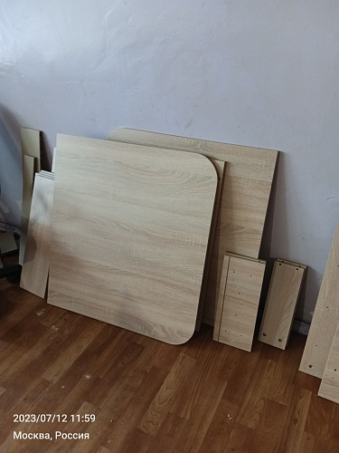 Стол-книжка Глория 606 М с ящиками дуб сонома фото покупателя 99