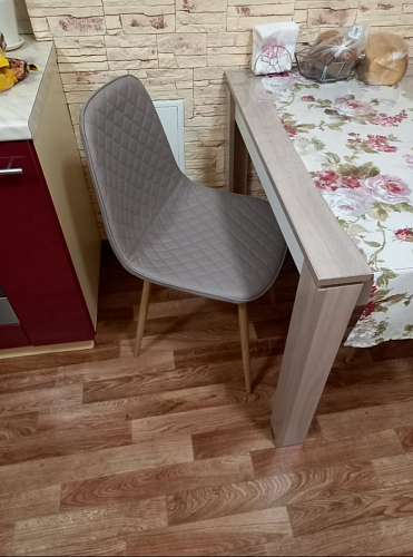 Стул на металлокаркасе Capri dark beige / white фото покупателя 110