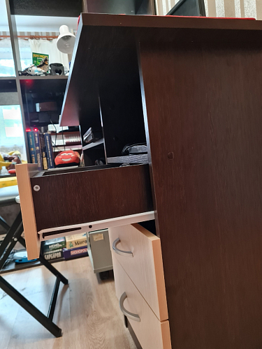 Стол письменный Бриз МДФ волна лайм / ясень светлый фото покупателя 29