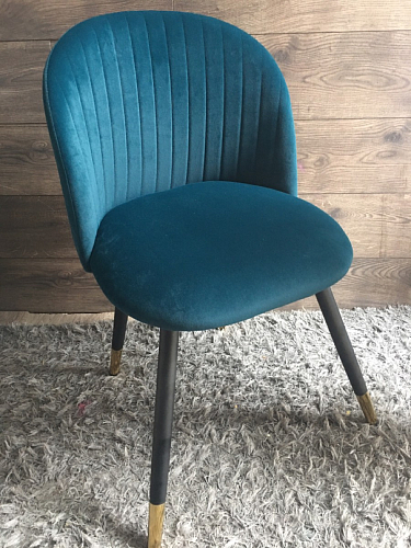 Стул на металлокаркасе Gabi dark beige / black / silver фото покупателя 22