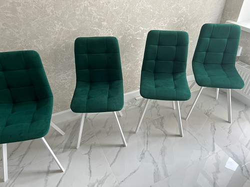 Стул на металлокаркасе Чилли зеленый / черный фото покупателя 819