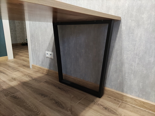 Стол Лота Лофт 140 25 мм черный матовый / бетон фото покупателя 544