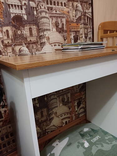 Письменный стол Сантия 120 дуб вотан / белый фото покупателя 14