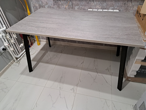 Стол Тринити Лофт 120 32 мм дуб галифакс табако / черный матовый фото покупателя 549