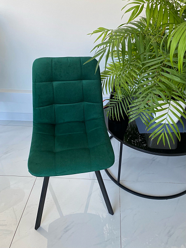 Стул на металлокаркасе Чилли черный / зеленый фото покупателя 717