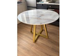 Стеклянный стол Норфолк 100 золото фото покупателя 23