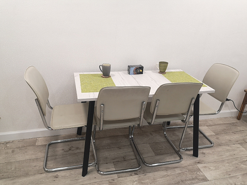 Деревянный стол Барон О 200 х 90 белая пленка шагрень / белый фото покупателя 84