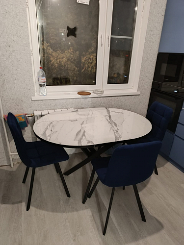 Стул на металлокаркасе Чилли светло-серый / белый каркас фото покупателя 506