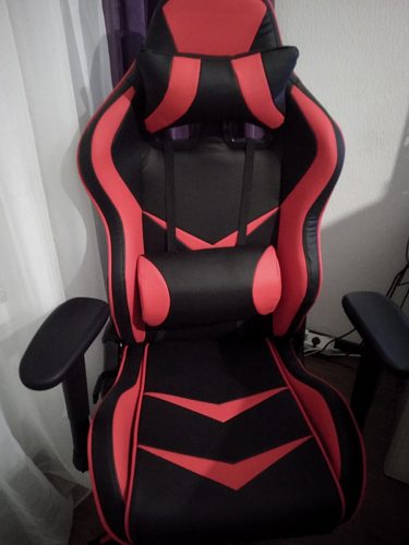 Компьютерное кресло Racer черный / красный / бежевый фото покупателя 52