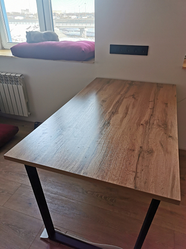 Стол Лота Лофт 120 32 мм бетон / черный матовый фото покупателя 514