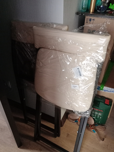 Стул на металлокаркасе Elevis белый полимер / светлый мусс фото покупателя 3