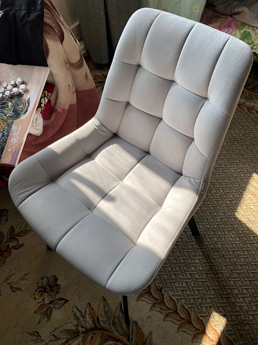 Стул на металлокаркасе Челси морская волна / черный фото покупателя 41