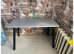 Стол Тринити Лофт 120 32 мм бетон / черный матовый фото покупателя 603