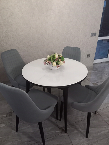 Стул на металлокаркасе Kora gray / black фото покупателя 152