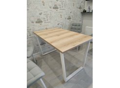 Деревянный стол Барон О 180 х 90 белая пленка шагрень / черный фото покупателя 28