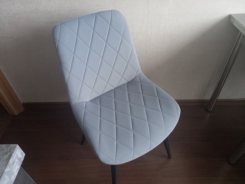 Стул на металлокаркасе Fox light blue / black фото покупателя 3