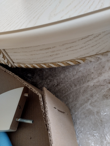 Деревянный стол Павия крем / золотая патина фото покупателя 3