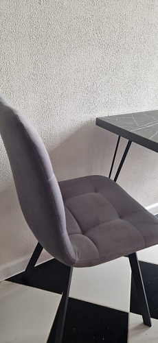 Стул на металлокаркасе Чилли К черный / зеленый фото покупателя 657