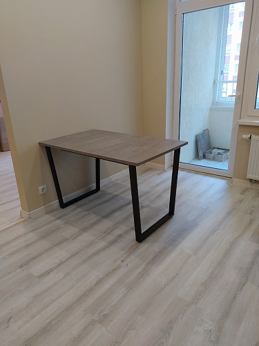 Стол Лота Лофт 120 32 мм бетон / черный матовый фото покупателя 28