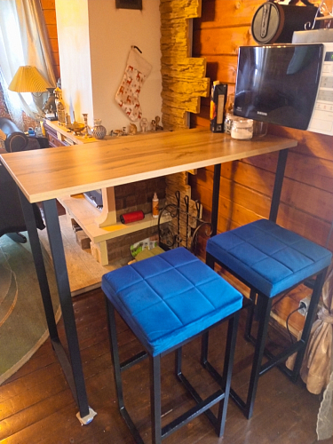 Барная стойка Дилан Лофт 120х60х90 бетон фото покупателя 196