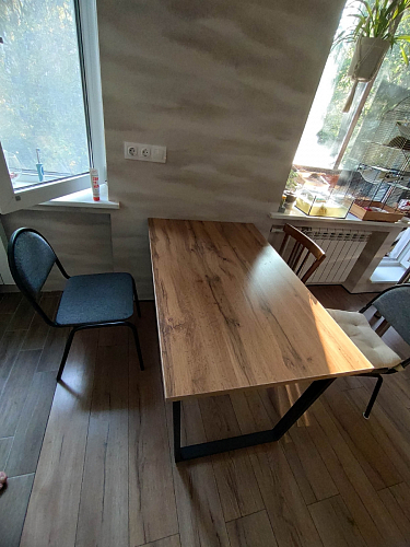 Стол раскладной Лота Лофт 120 25 мм юта / черный матовый фото покупателя 413