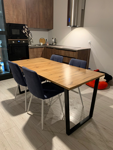 Стол Лота Лофт 120 32 мм бетон / черный матовый фото покупателя 496